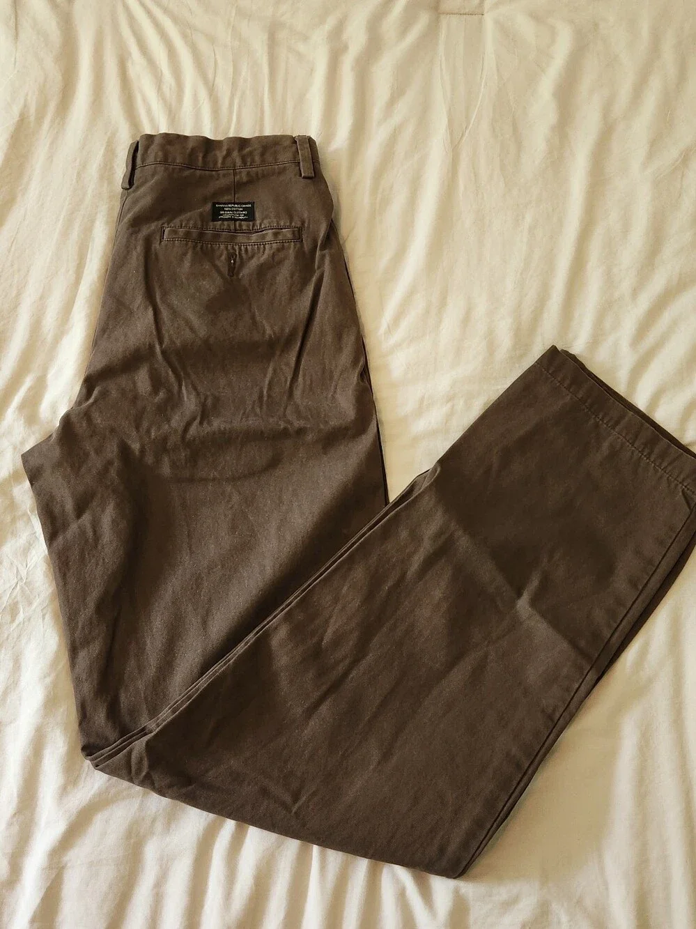 Banana Republic Straight Fit Gavin Men's Brown Casual Chino Pants